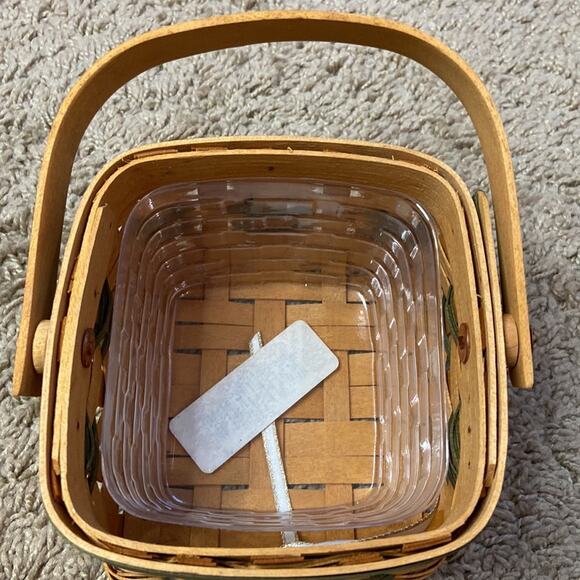 Longaberger Christmas 2000 Edition Let It Snow Mini Basket Potpourri Holder - Picture 3 of 8